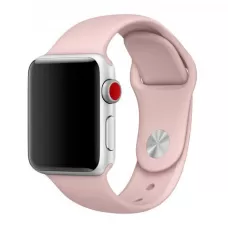 Силиконовый ремешок для Apple Watch 42/44/45 mm Sport Band ПУДРА