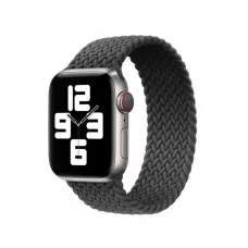 Силиконовый плетеный моно-ремешок  для Apple Watch 38/40/41 mm ТЁМНО- СЕРЫЙ силикон