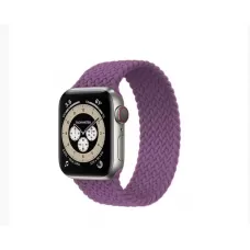 Силиконовый плетеный моно-ремешок для Apple Watch 42/44/45 mm ПУРПУРНЫЙ силикон