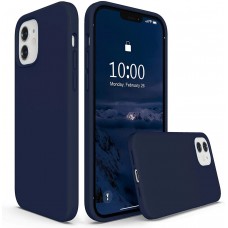 Чехол  синий матовый силикон для iPhone 12 mini