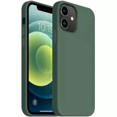 Чехол зелёный матовый силикон для iPhone 12 Pro/12