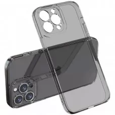 Чехол прозрачный силикон  с защитой камеры  для iPhone 13 Pro тонированный