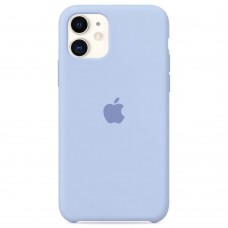 Чехол Apple для iPhone 11, силикон, голубой