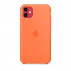 Чехол Apple для iPhone 11, силикон, оранжевый