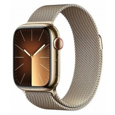 Apple Watch Series 9 45 mm Gold Stainless Steel Case with Gold Milanese Loop (GPS + LTE)